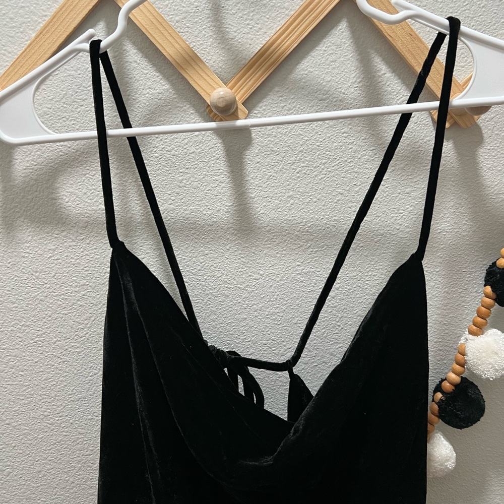 RHODE Jemima Black Velvet Dress NWT - Picture 8 of 9